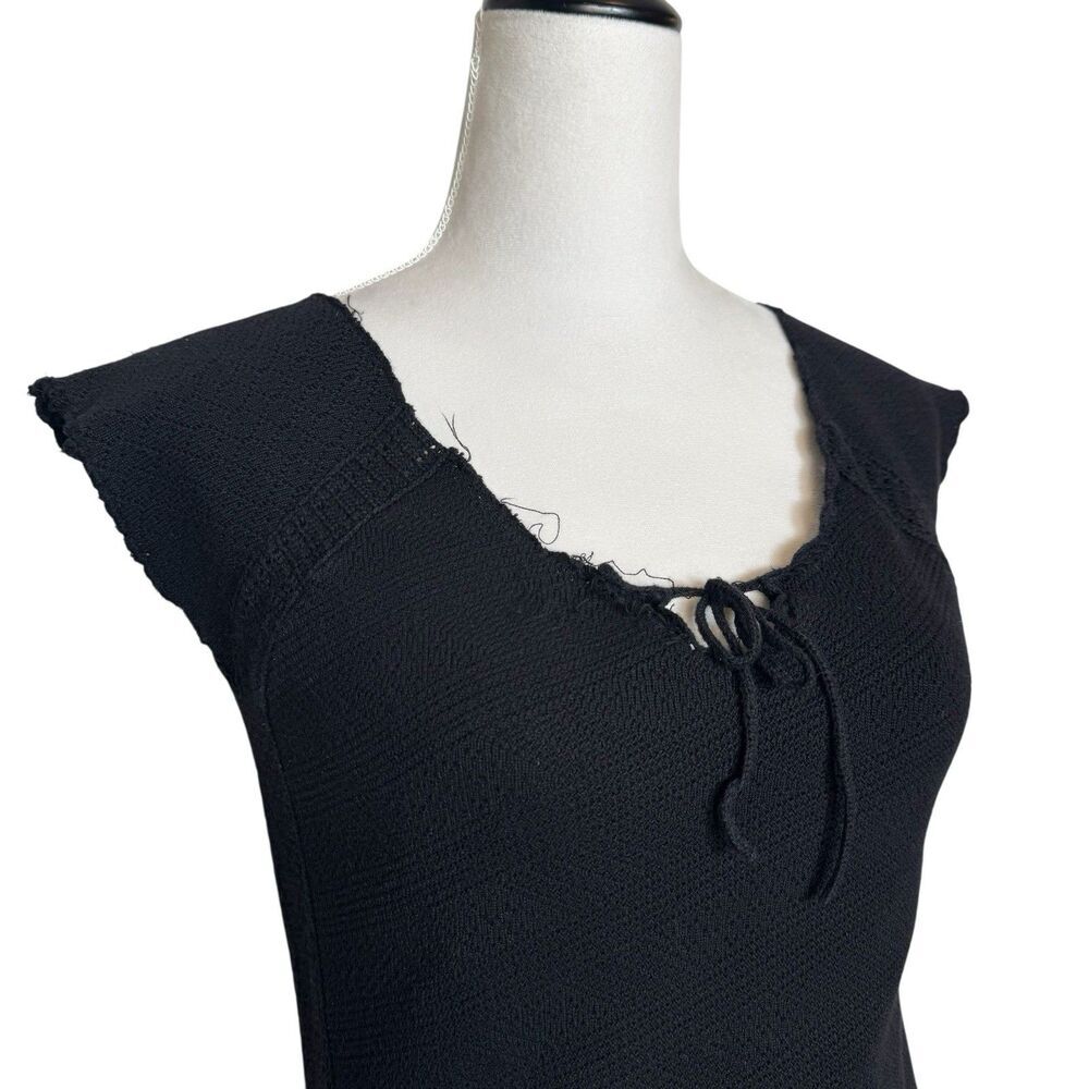 Vintage Y2K Kate Hill Sweater Babydoll Top PS Pointelle Whimsygoth Grunge Fairy